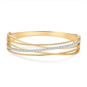 Golden Vine 14K (or 18k upon request) Yellow Gold Bangle Bracelet